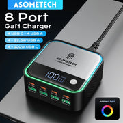 8-Port GaN Fast Charger for Laptop & iPhone 15