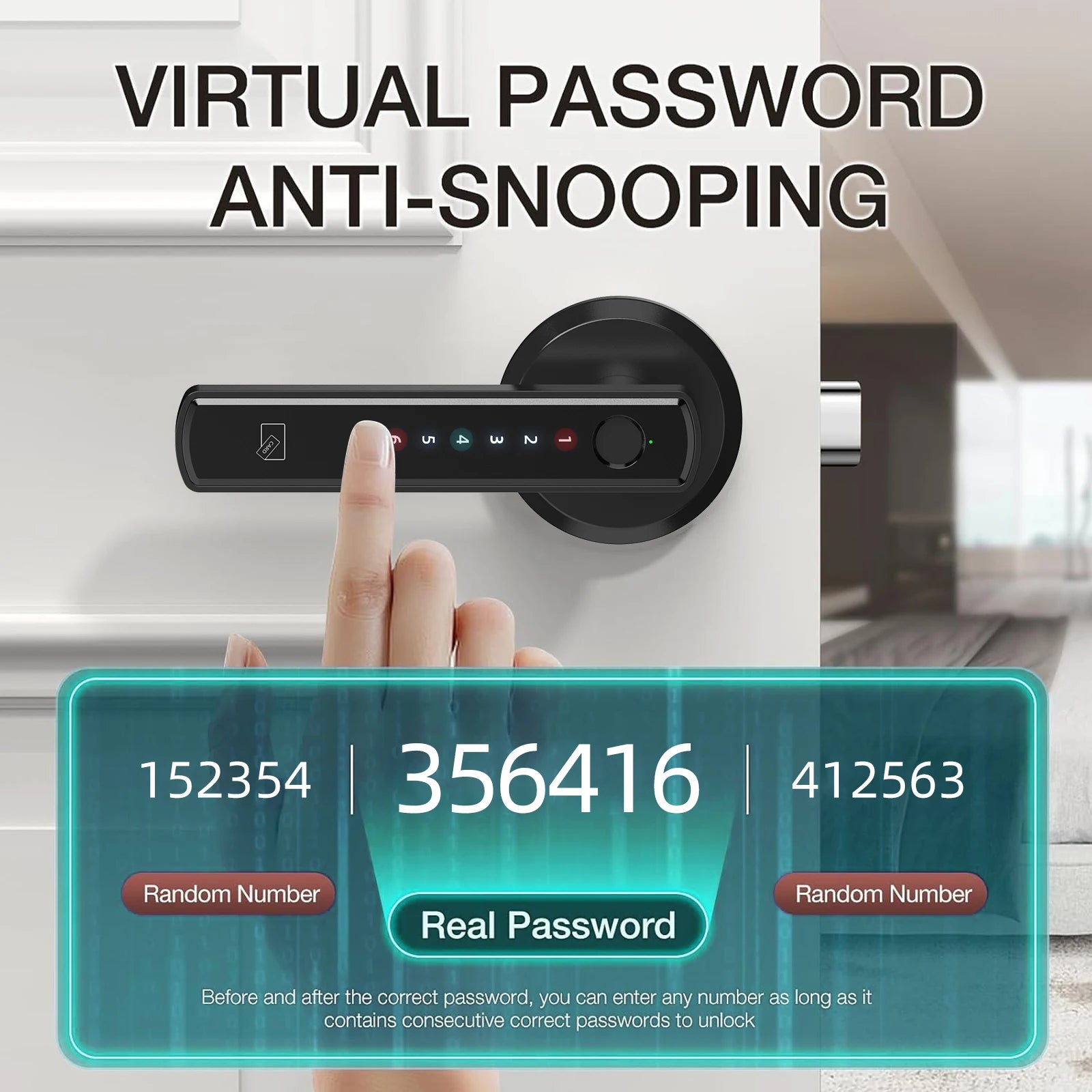 Viladepot Smart Fingerprint Door Lock – App & Touchscreen Control