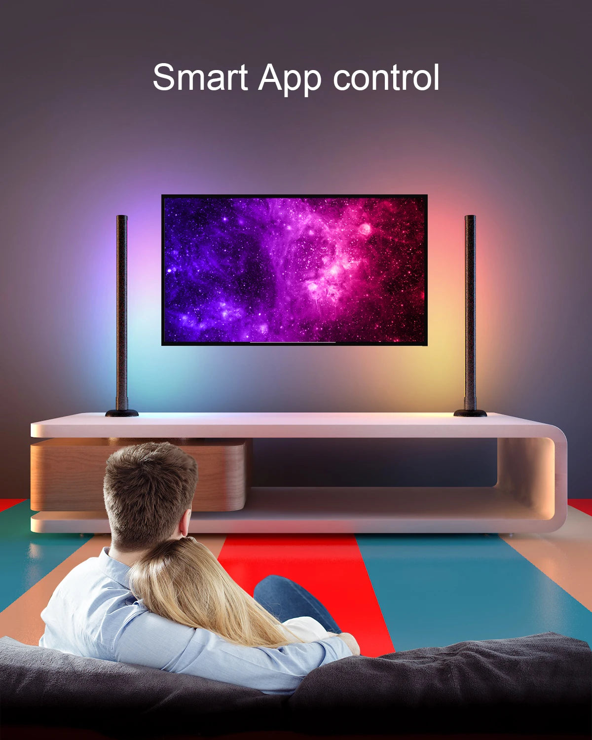 Smart RGB Desk Light – Music Sync, WiFi/Bluetooth, Room Decor
