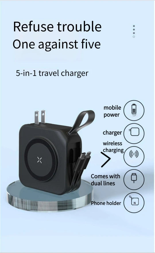 Portable 10000mAh Magnetic Power Bank – Fast Charging for iPhone 14 Mini