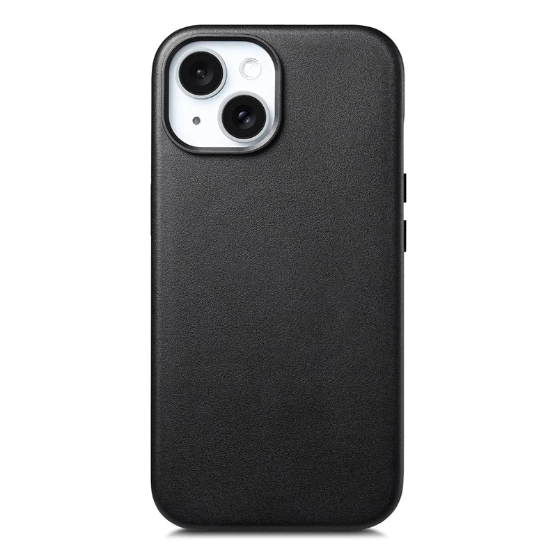 Magnetic MagSafe Leather Case for iPhone 14–17 Series – Wireless Charging Cover