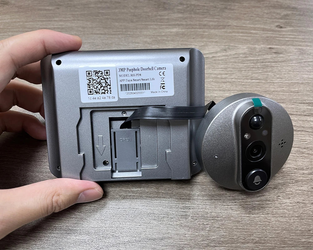 3MP Smart WiFi Doorbell Camera – PIR Motion & 5000mAh Battery