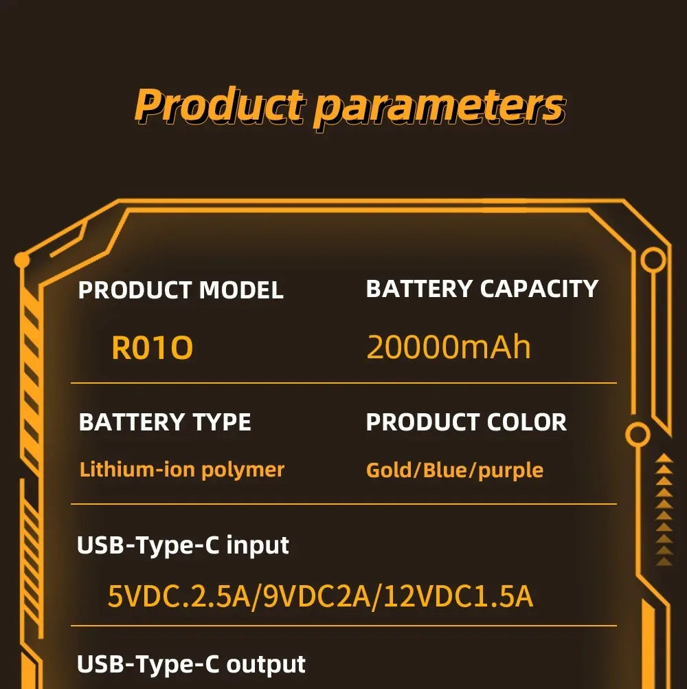 2025 High-Capacity 20000mAh Power Bank – Fast Charge for Smartphones