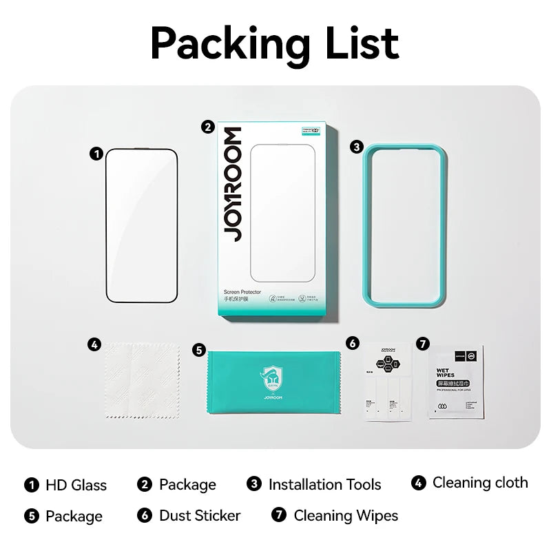 HD Tempered Glass for iPhone 12-17 Pro Max – Joyroom (1/2/3pcs)