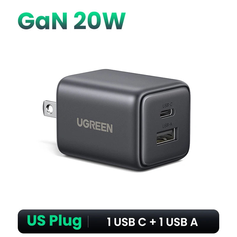UGREEN GaN USB-C Mini Charger – Compact Charging Performance (Up to 20W Devices)