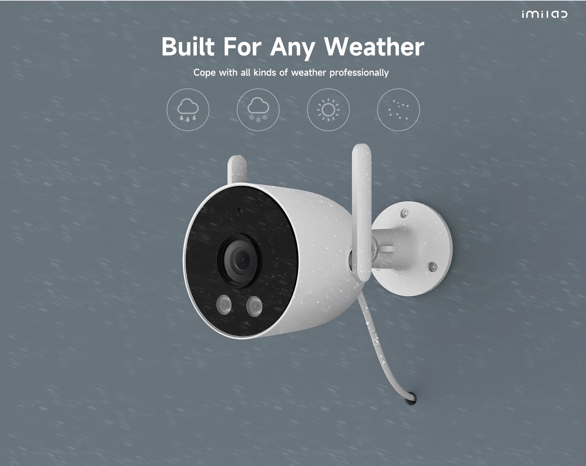 Outdoor 2K HD Wi-Fi Security Camera with Night Vision & Siren