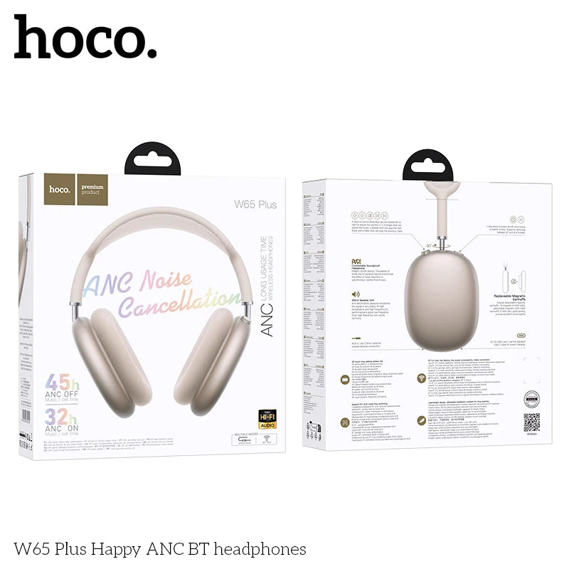 Wireless Over-Ear HOCO W65 Plus – ANC & HiFi Audio