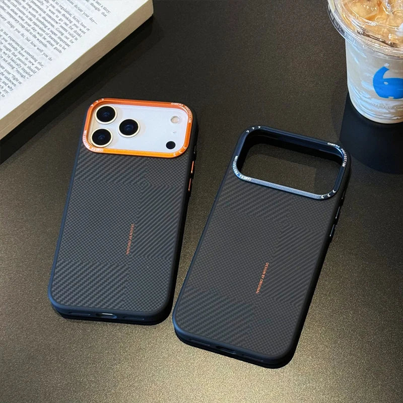 MagSafe iPhone Case – Carbon Fiber Texture, Wireless Charging