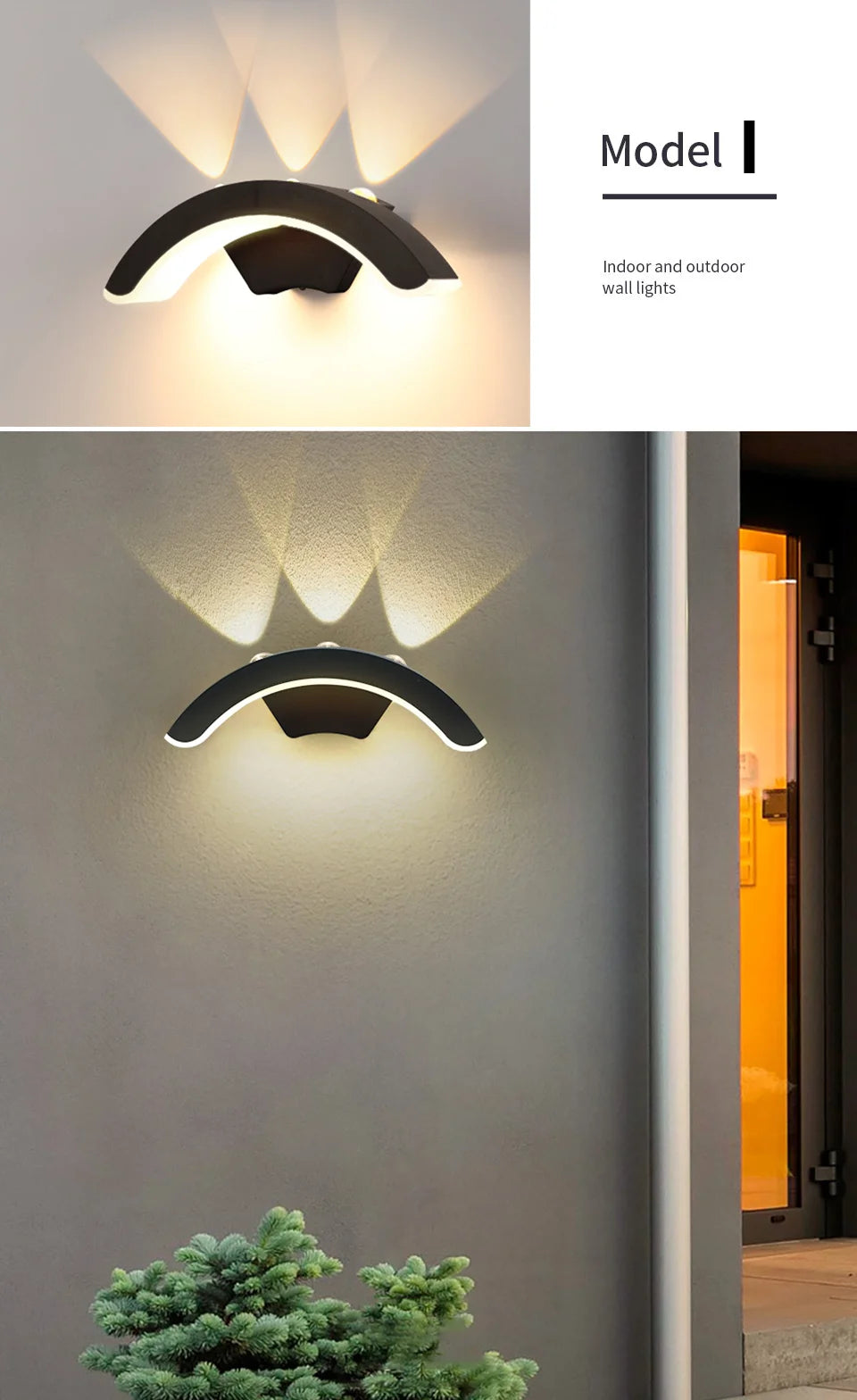 Outdoor Wall Light – Modern LED, AC110-220V, Sensor