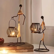 Metal Candlestick Figurine – Nordic Home Decor
