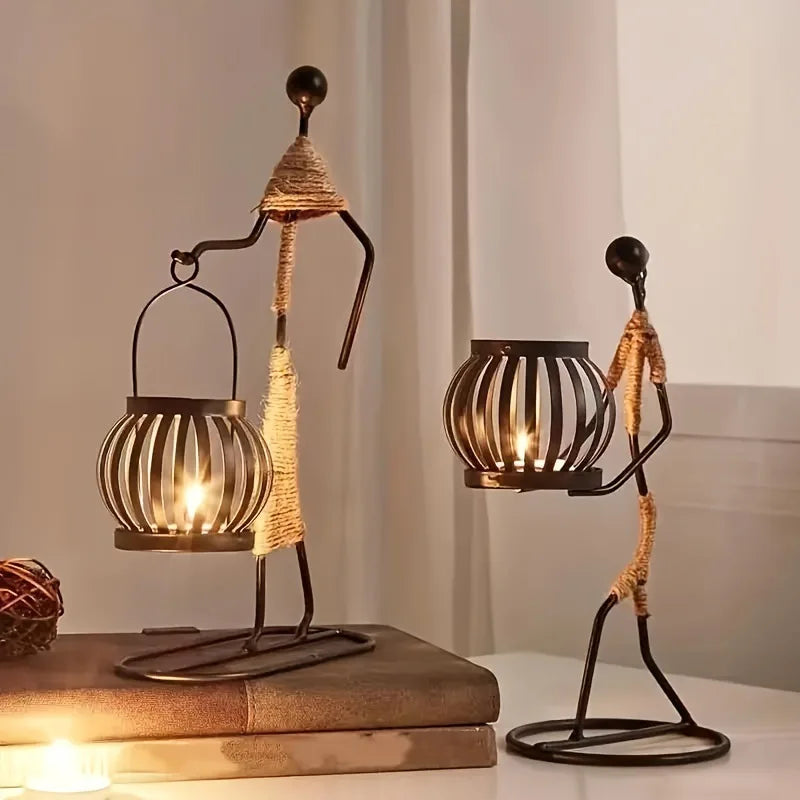 Metal Candlestick Figurine – Nordic Home Decor