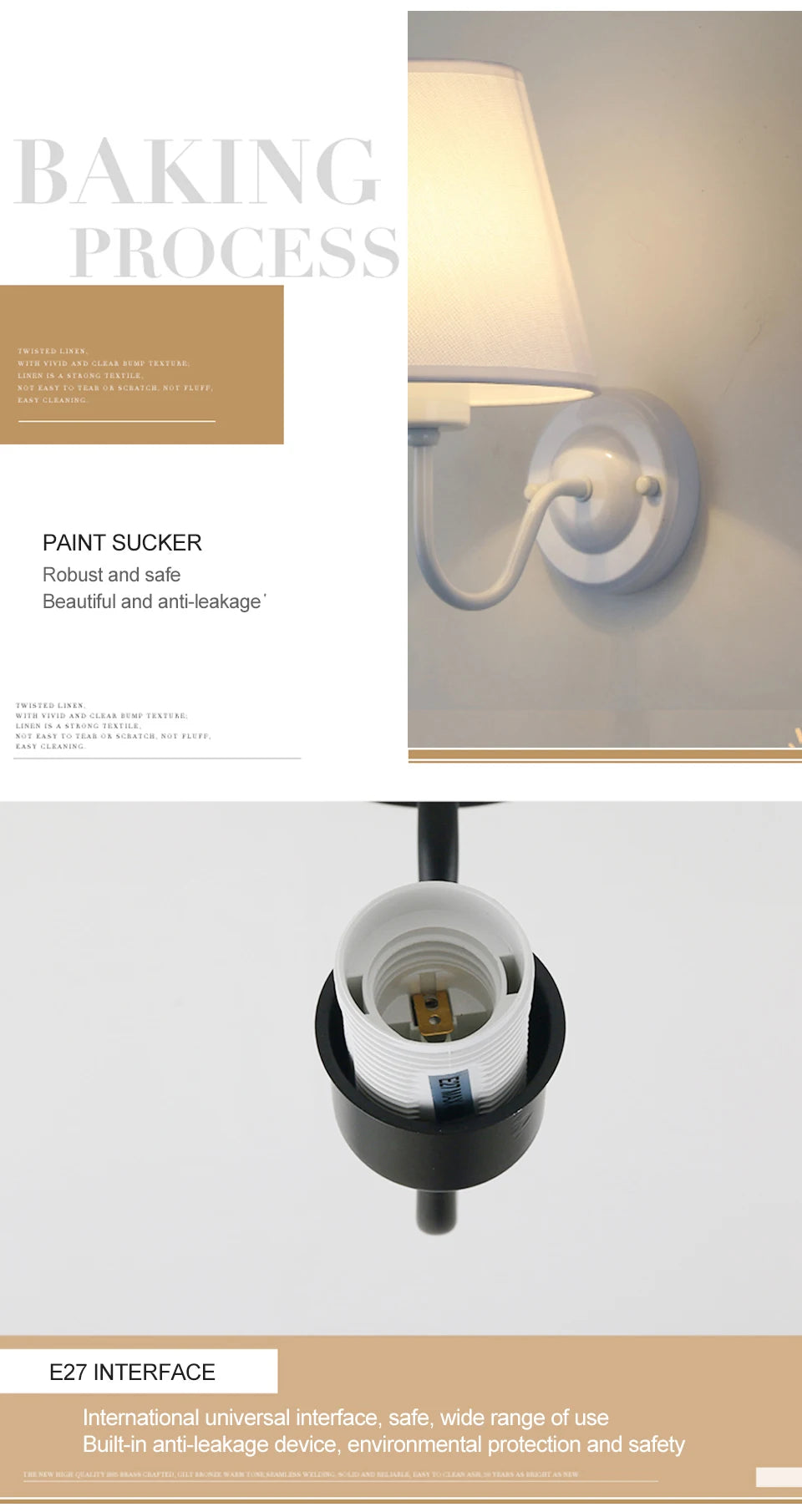 Minimalist E27 Wall Light – Bedroom, Hotel & Study