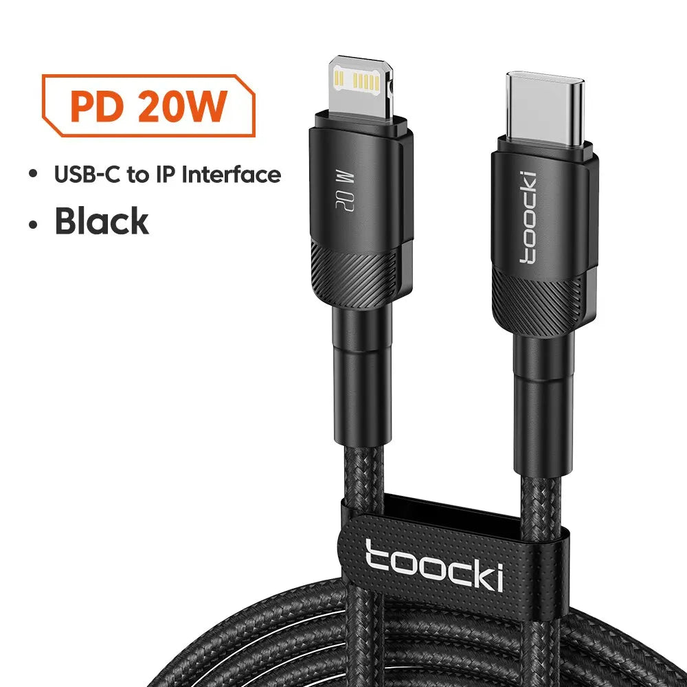 TOOCKI USB-C Fast Charging Cable – USB-C Charger Cord for Phone, Tablet & Power Bank