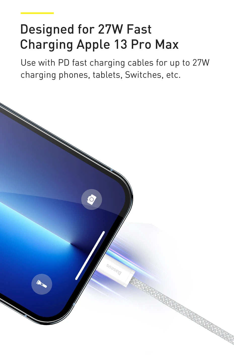 Baseus 20W USB-C Fast Charging Cable – iPhone & iPad Compatible