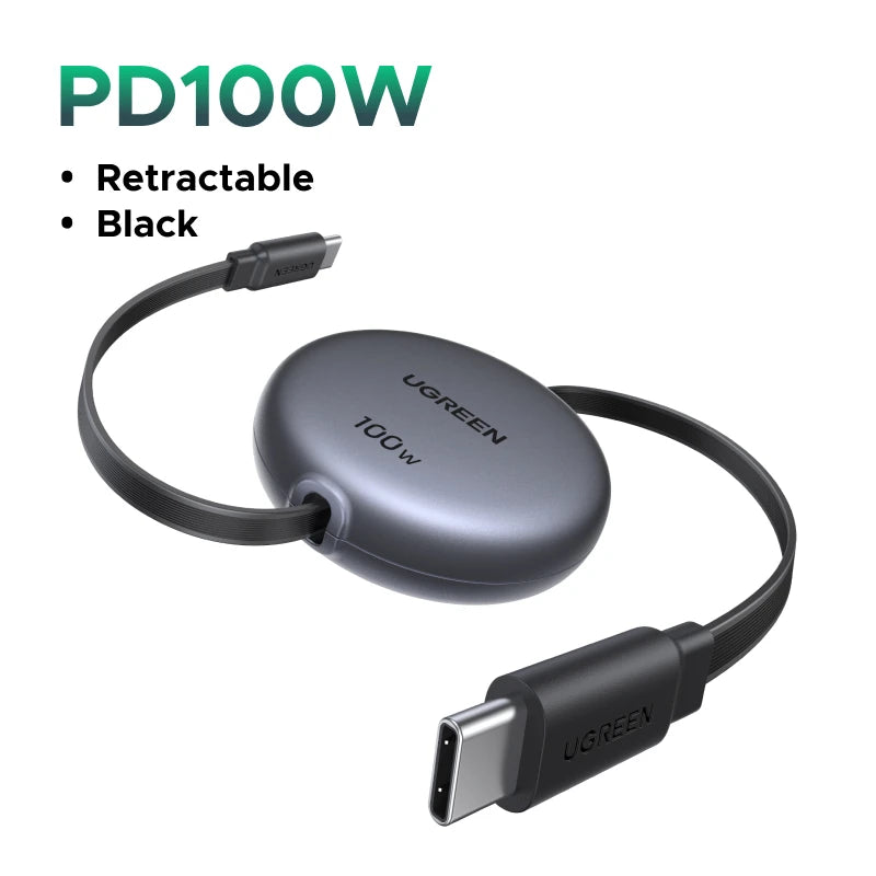 UGREEN USB-C PD Cable – Retractable Fast Charging for iPhone
