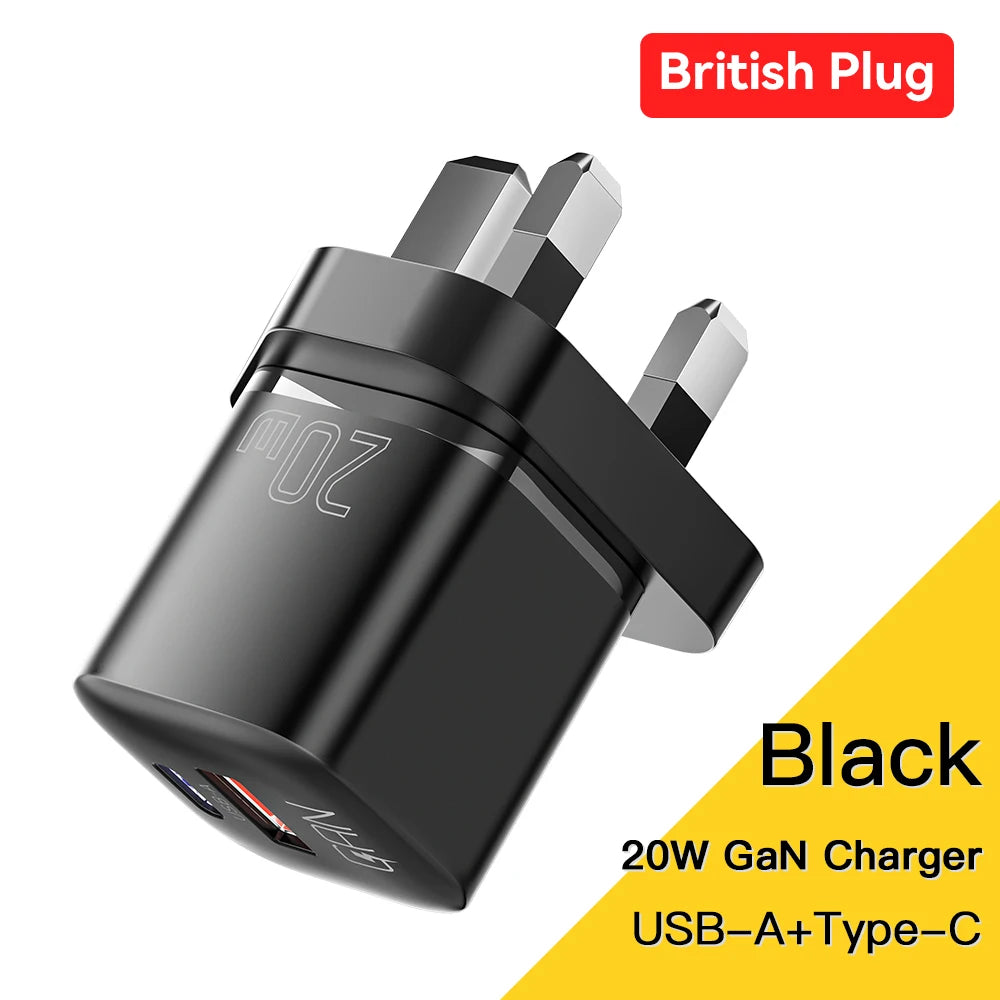 Essager 20W GaN USB Type C Charger Fast Charge Phone QC 3.0 Quick Chargers For iPhone 15 14 13 12 11Pro Max Mini iPad Charging