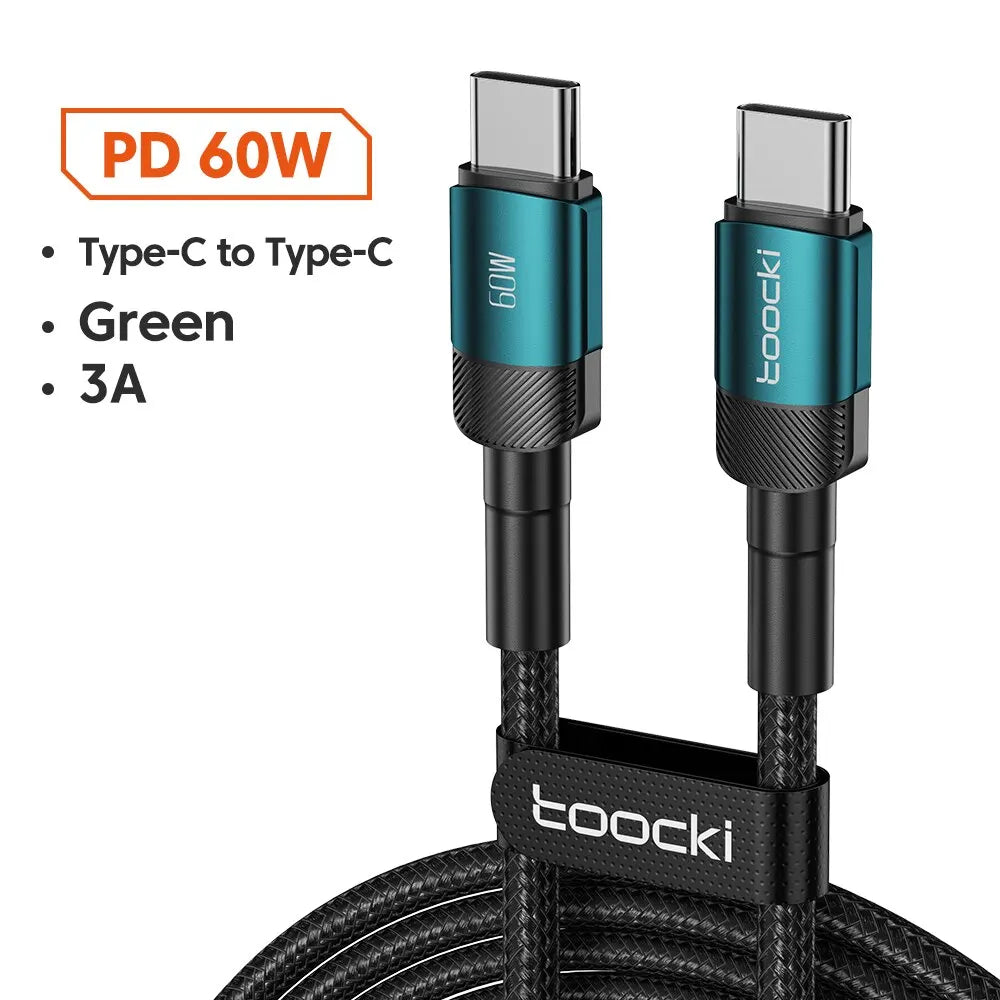 TOOCKI USB-C Fast Charging Cable – USB-C Charger Cord for Phone, Tablet & Power Bank