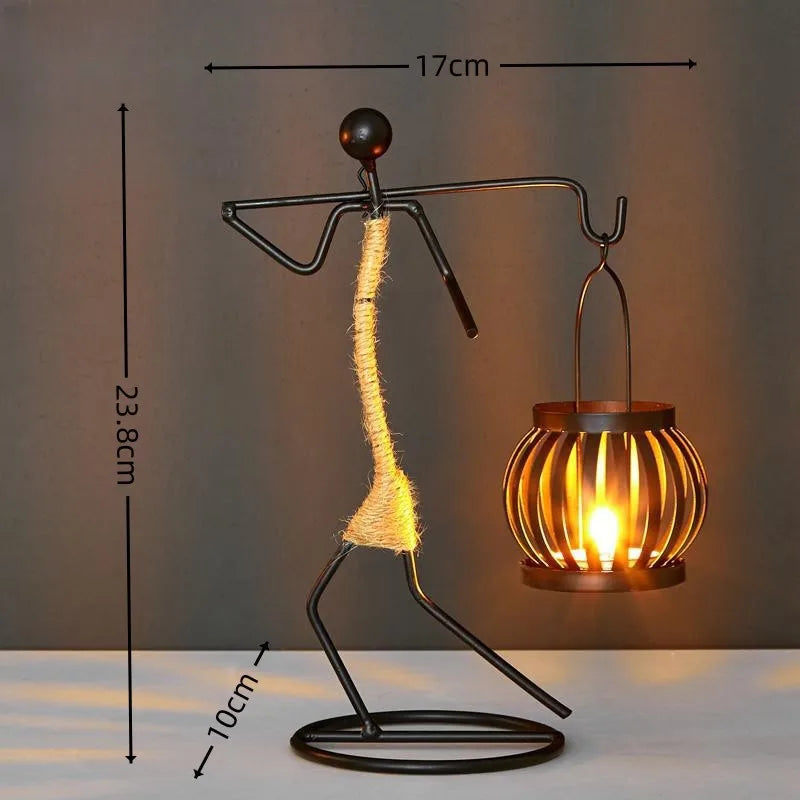 Metal Candlestick Figurine – Nordic Home Decor