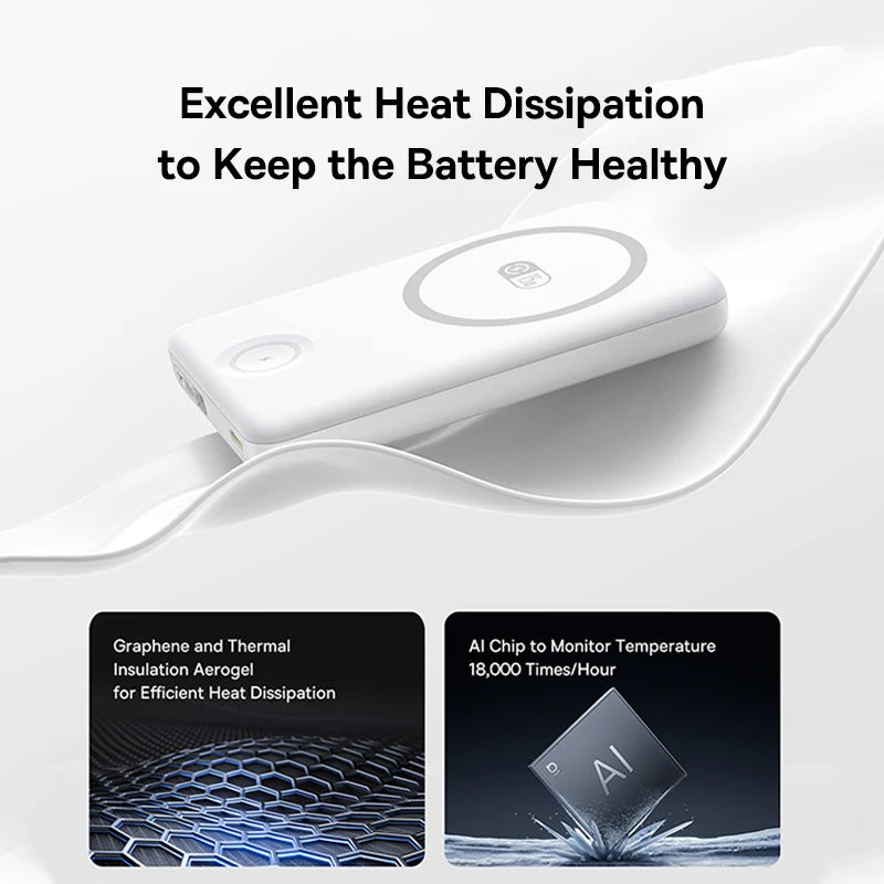 10000mAh Baseus Power Bank – Magnetic, Up to 27W
