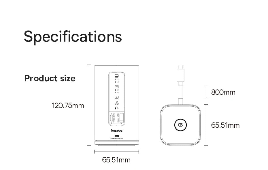 Baseus 12-in-1 USB-C Hub – HDMI 4K & PD 100W