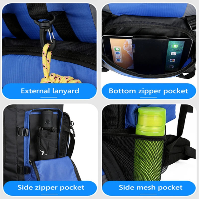 90L Waterproof Hiking Backpack – Large Capacity Camping & Trekking Bag