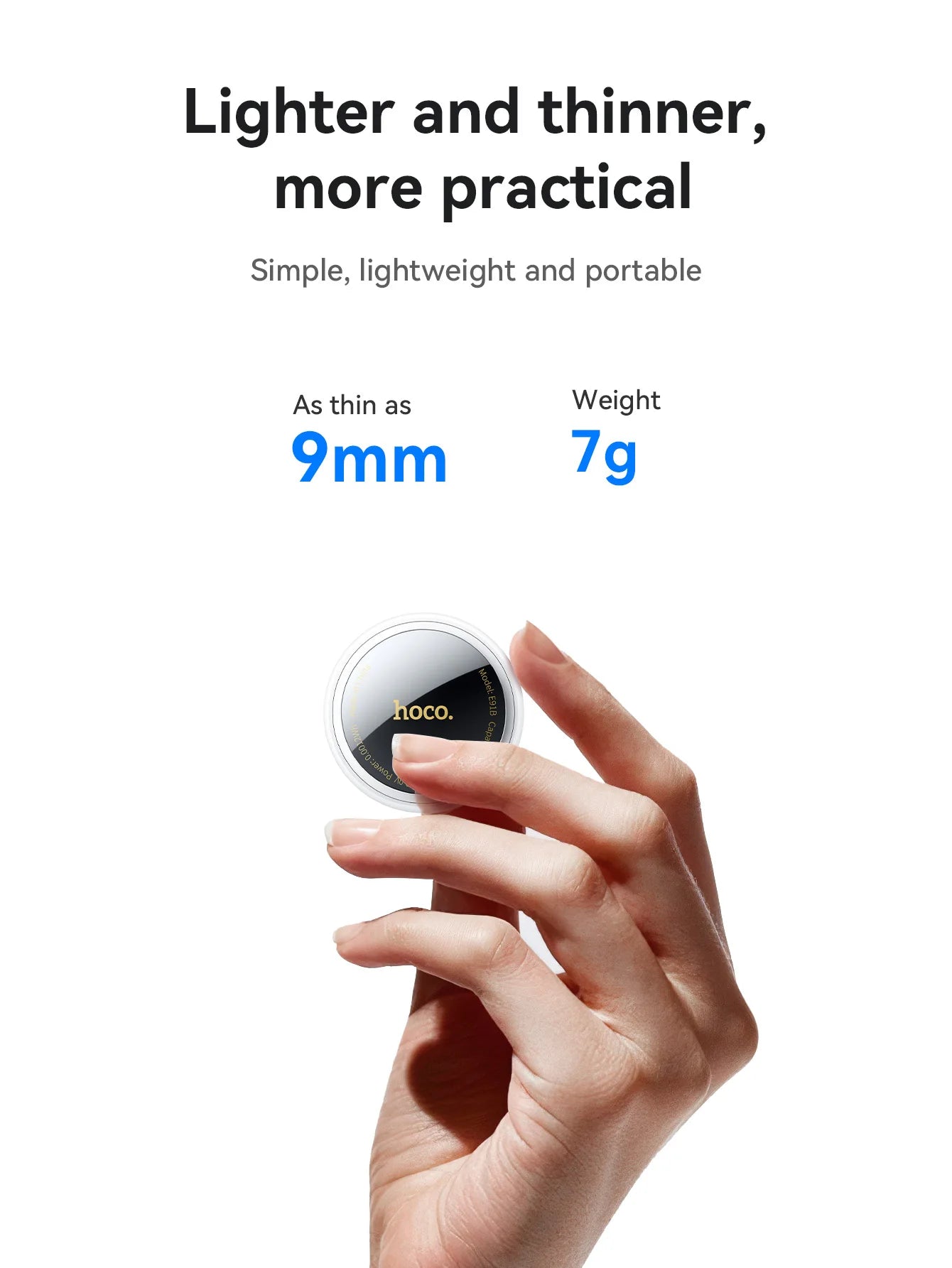 HOCO E91B AirTag Tracker – Intelligent Anti-Lost GPS Locator with Adhesive Case