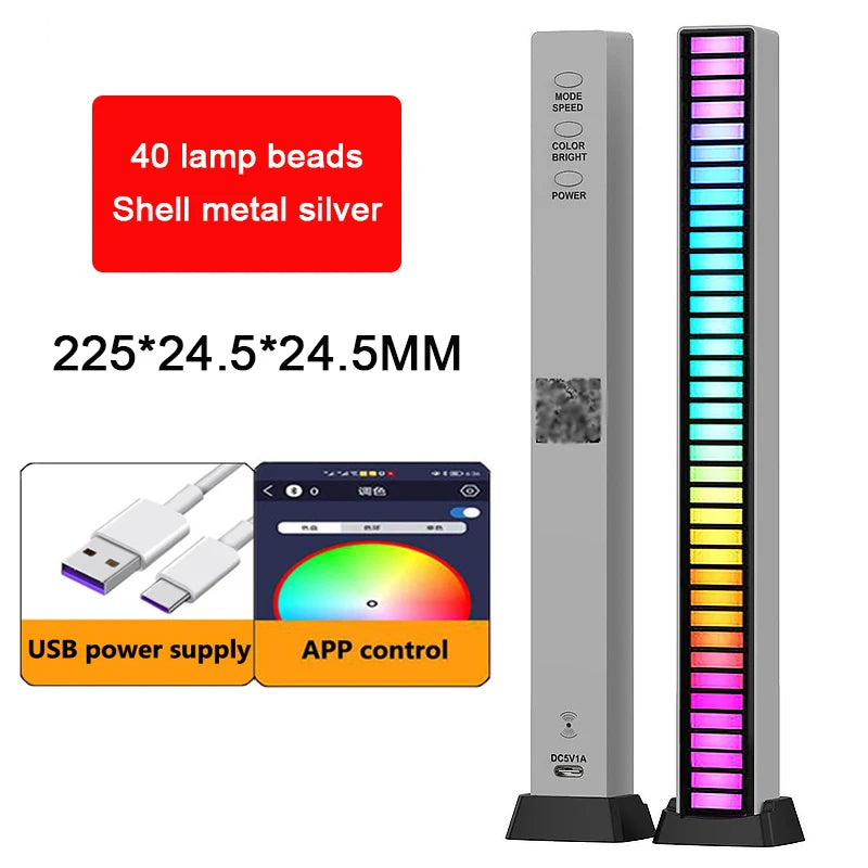 RGB LED Strip Desktop Light with Sound Control
