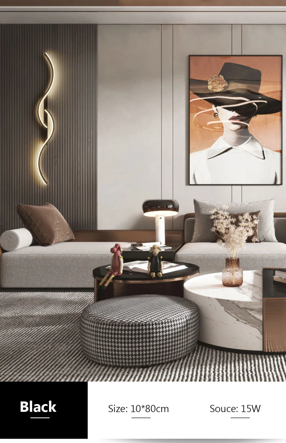 Modern Minimalist Wall Lamp – LED Strip for Home