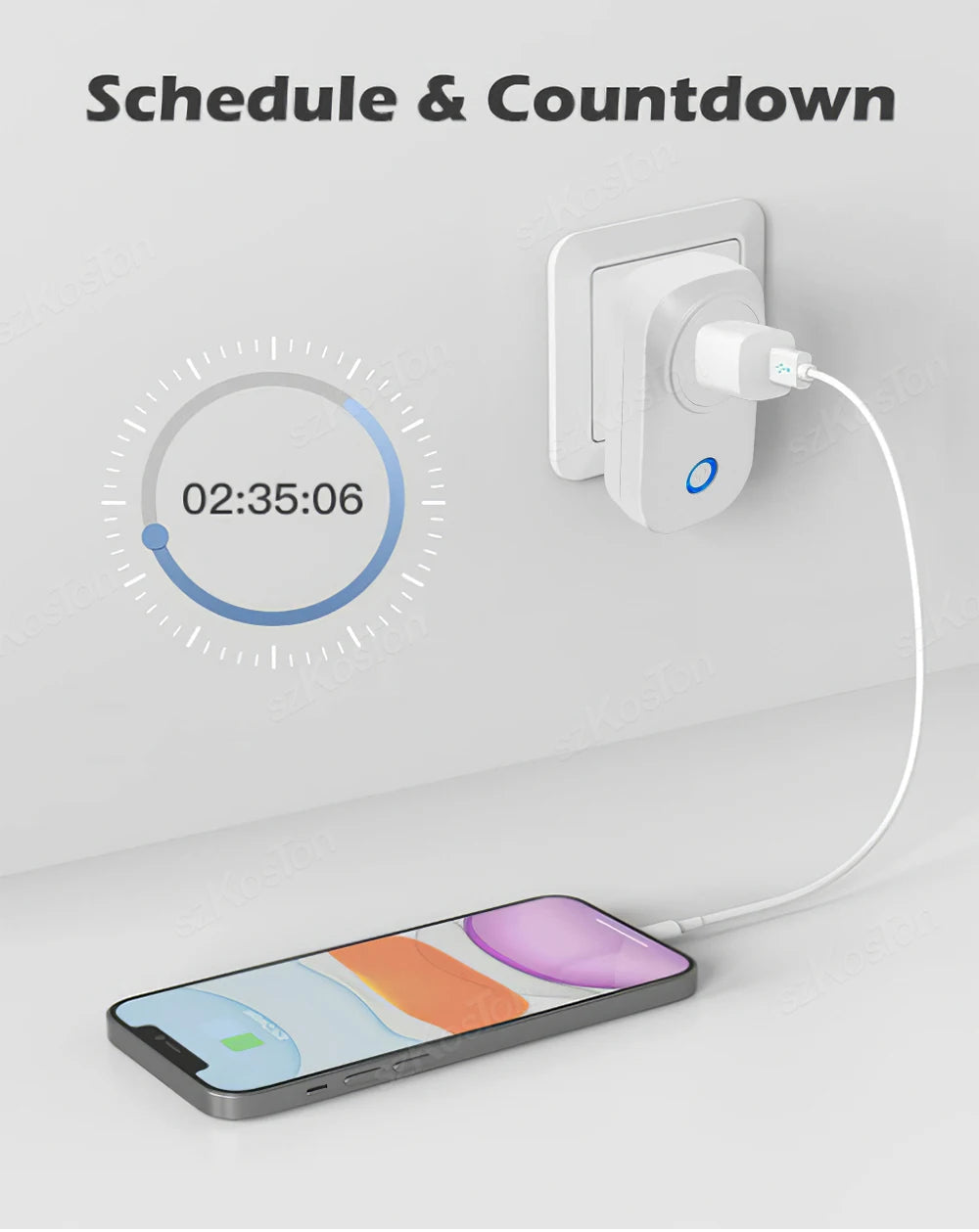 Tuya Smart WiFi Plug 16A with Power Monitoring – Alexa & Google