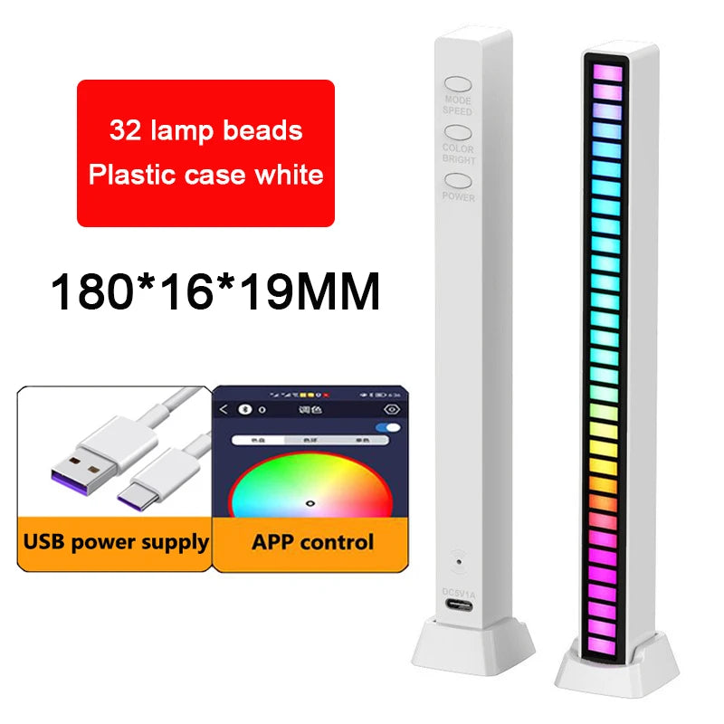 RGB LED Strip Desktop Light with Sound Control