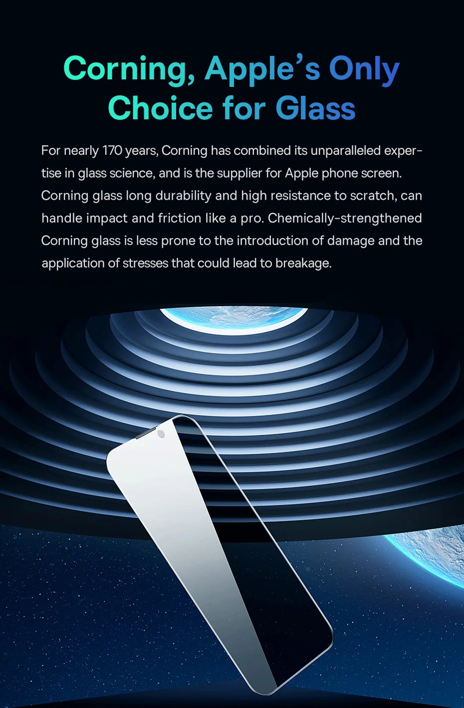 Baseus 0.4mm Corning Tempered Glass for iPhone 17 16 15 14 13 Pro Max Plus Screen Protector Anti-Peeping Auto Installation Film