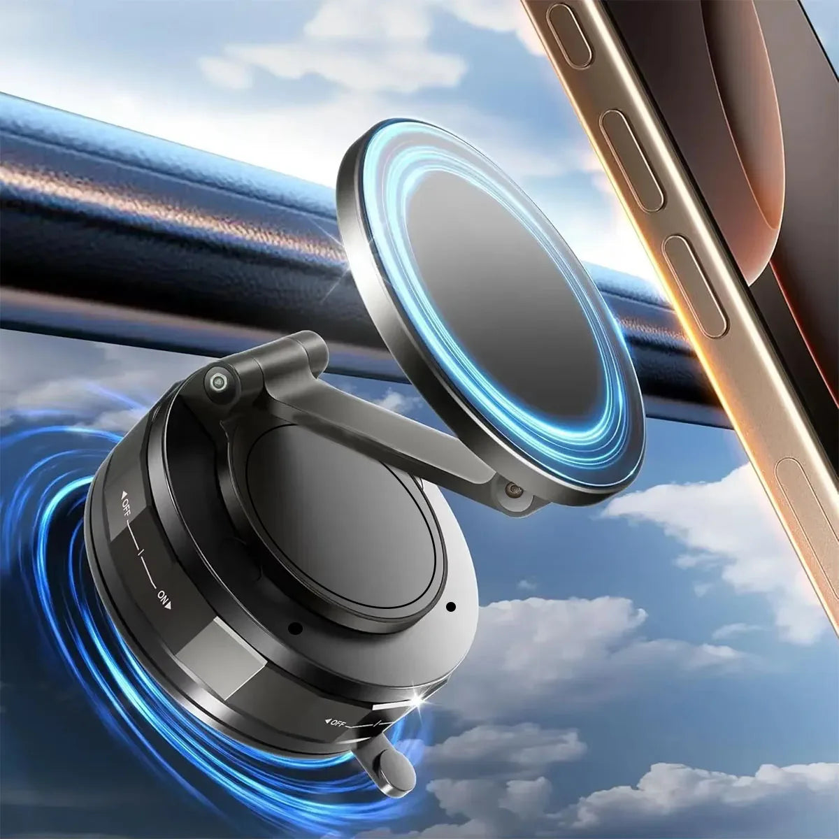 Foldable Magnetic Phone Holder – 360° Rotation