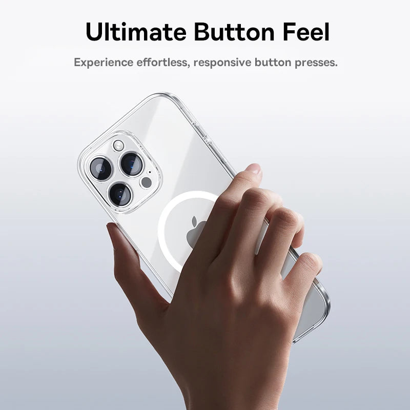 Baseus Magnetic Case for iPhone 17 16 15 14 Pro Max for MagSafe Wireless Charging PC Case for iPhone 13 12 11 Pro Max Funda Case