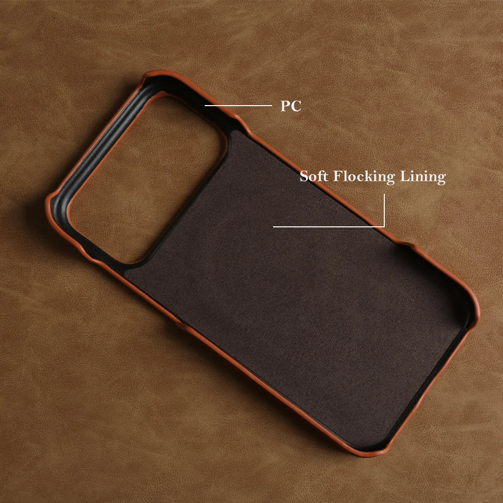 Thin Business Magnetic MagSafe Leather Case for iPhone 14–17 Series