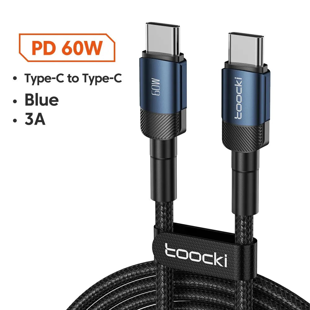 TOOCKI USB-C Fast Charging Cable – USB-C Charger Cord for Phone, Tablet & Power Bank