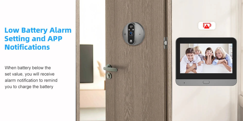 3MP Smart WiFi Doorbell Camera – PIR Motion & 5000mAh Battery