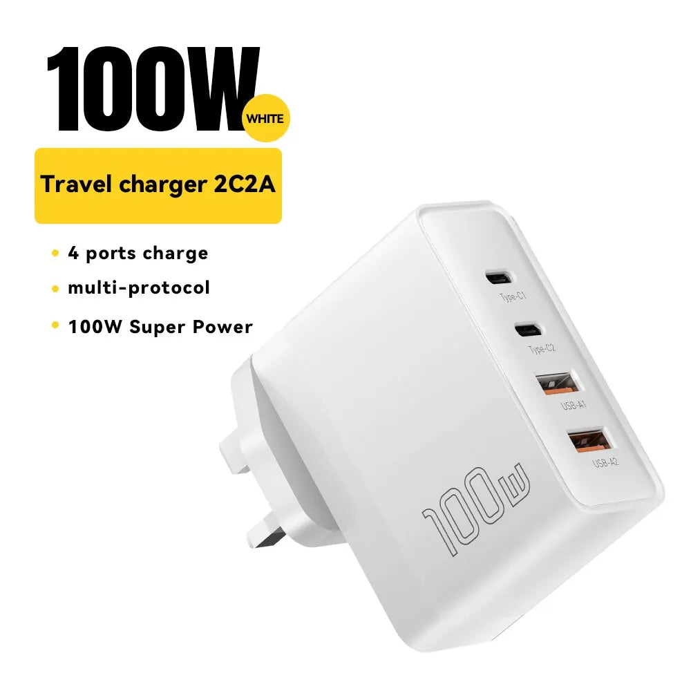 Essager 100W GaN USB-C Quick Charger – PD & QC for iPhone, Xiaomi, MacBook
