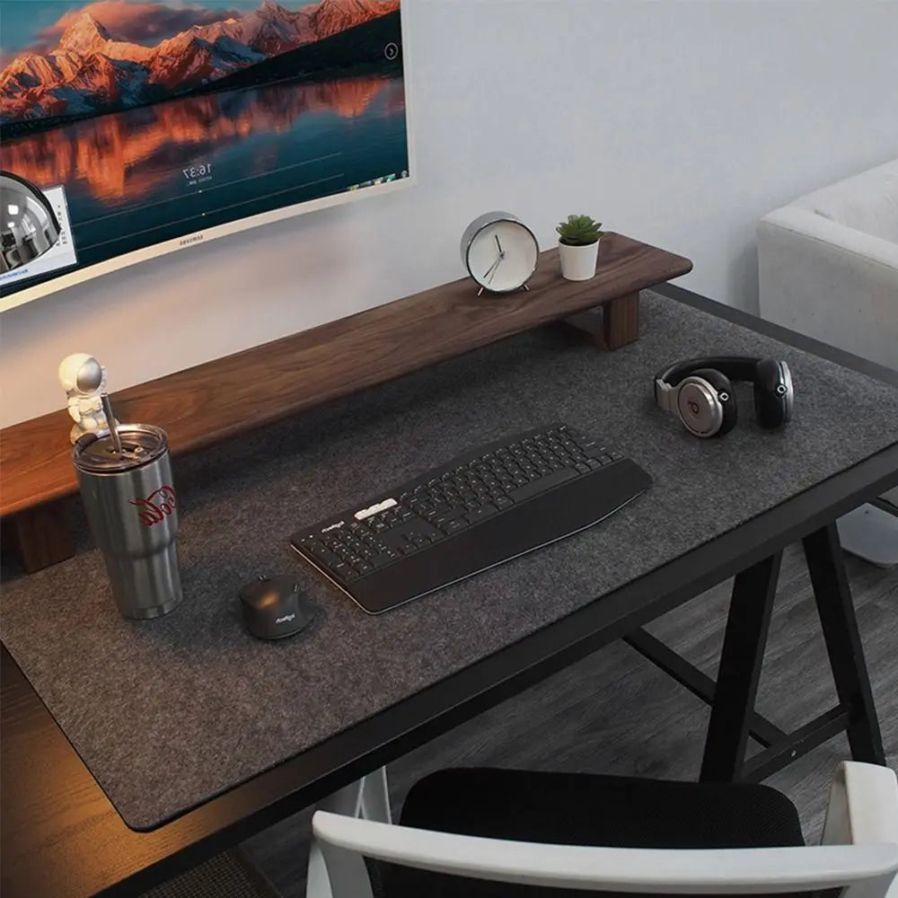 Gaming & Office Desk Mat – Wool Felt, Non-Slip, Large Keyboard Mouse Pad