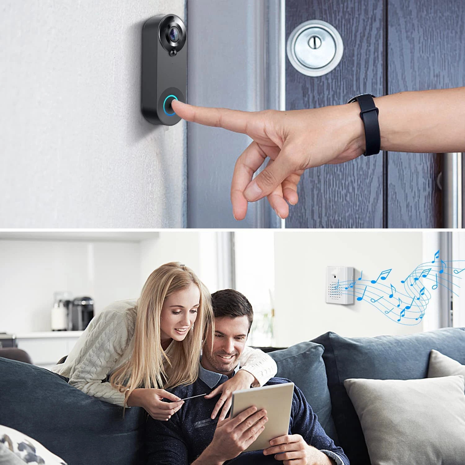 Smart 1080p Wi-Fi Video Doorbell – Motion Detect & Night Vision