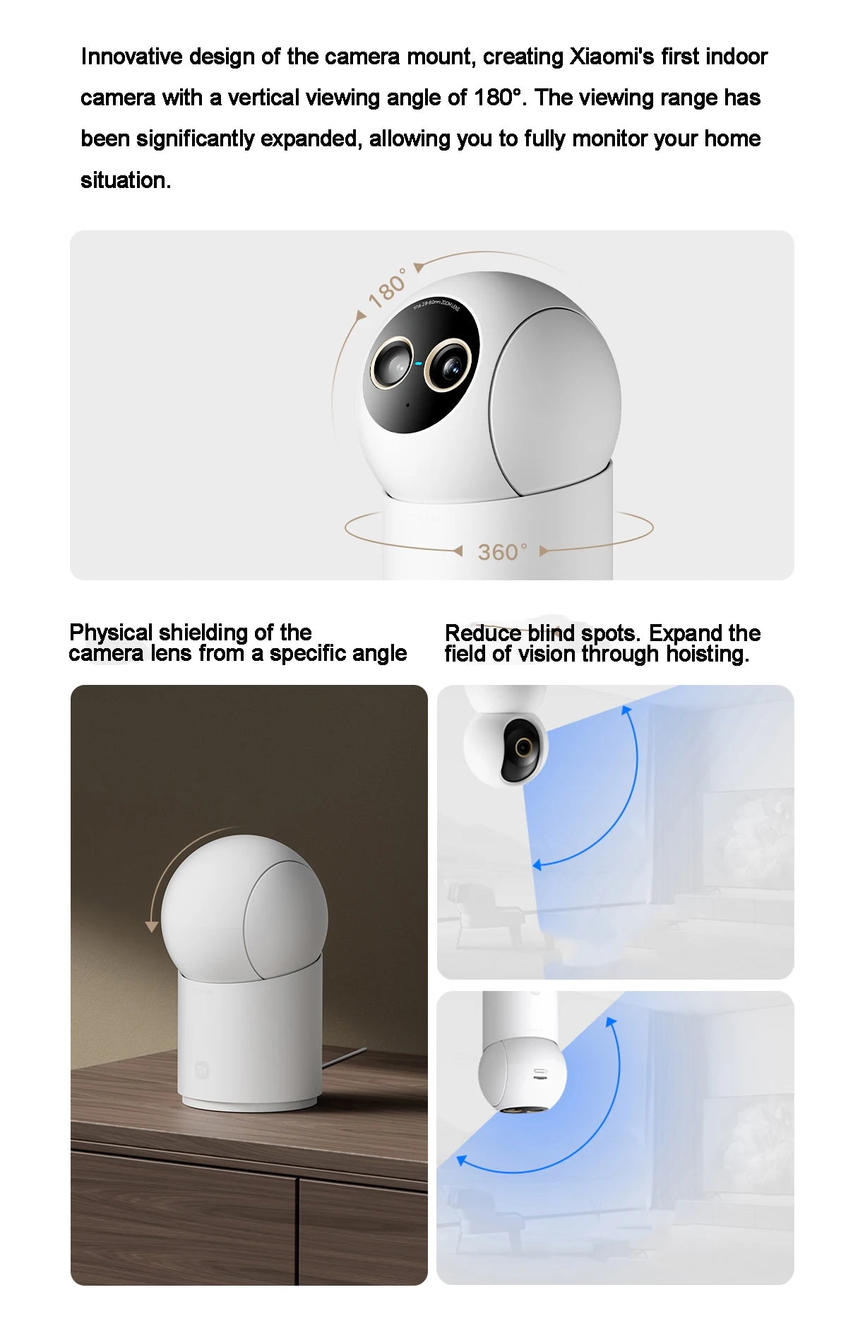 Xiaomi Smart Camera 4 9X Zoom Edition 8MP+5MP Dual Cameras f/1.6 ISP Large Aperture 4K Image Sensor AI Humanoid Pet Detection