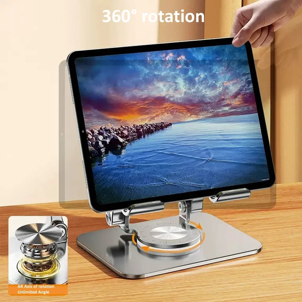 360° Tablet Stand – Adjustable Foldable iPad Holder