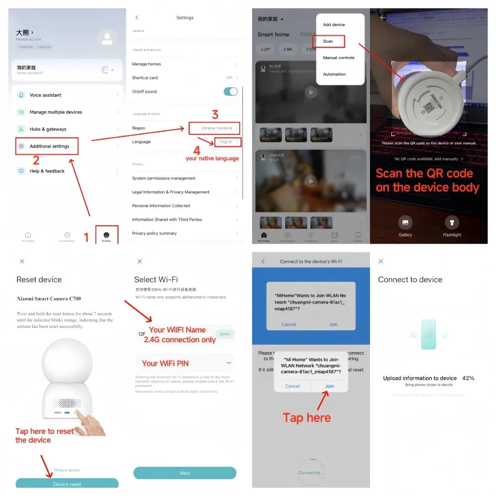 Xiaomi Smart Camera C700 8MP 4K Ultra HD Indoor WiFi 6 AI Human Detection Baby Cry Alert 2-WayTalk Night Vision Mi Home Security