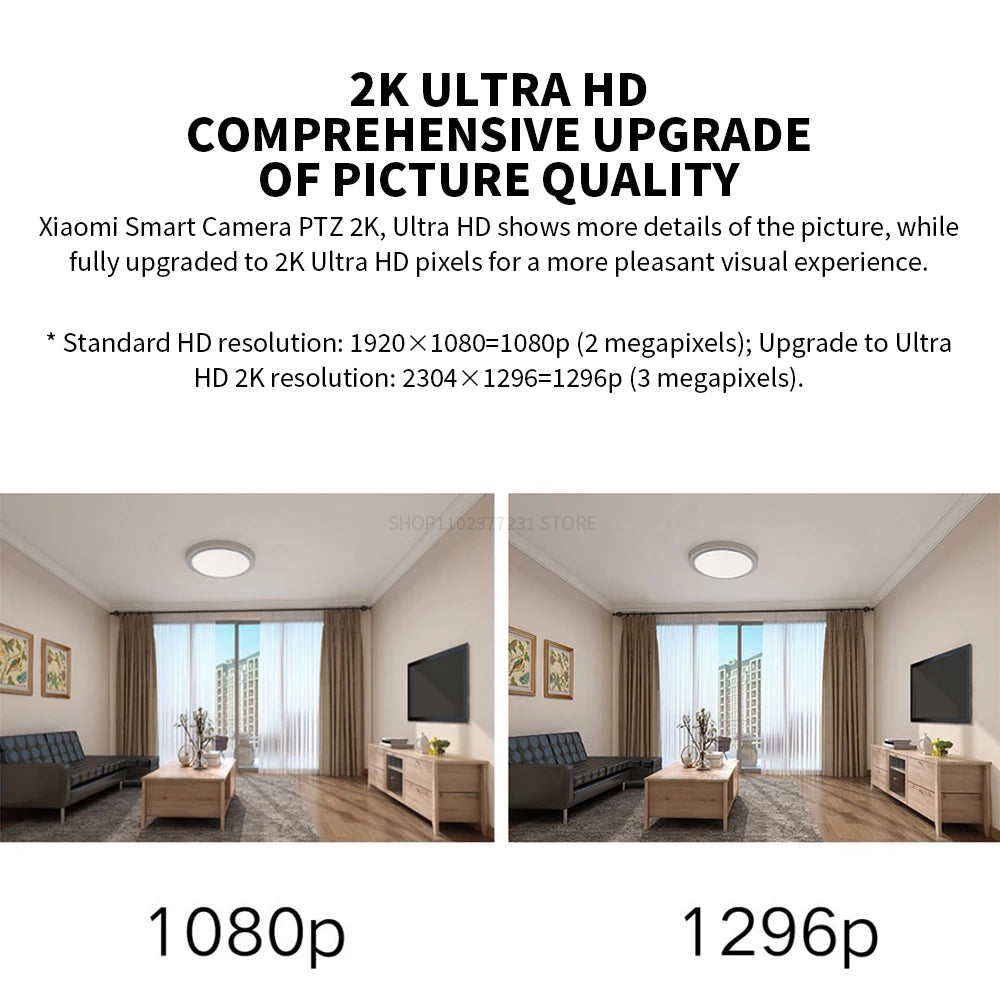 Xiaomi Mi PTZ Security Camera – 3MP, 360° View, AI Detection, Night Vision