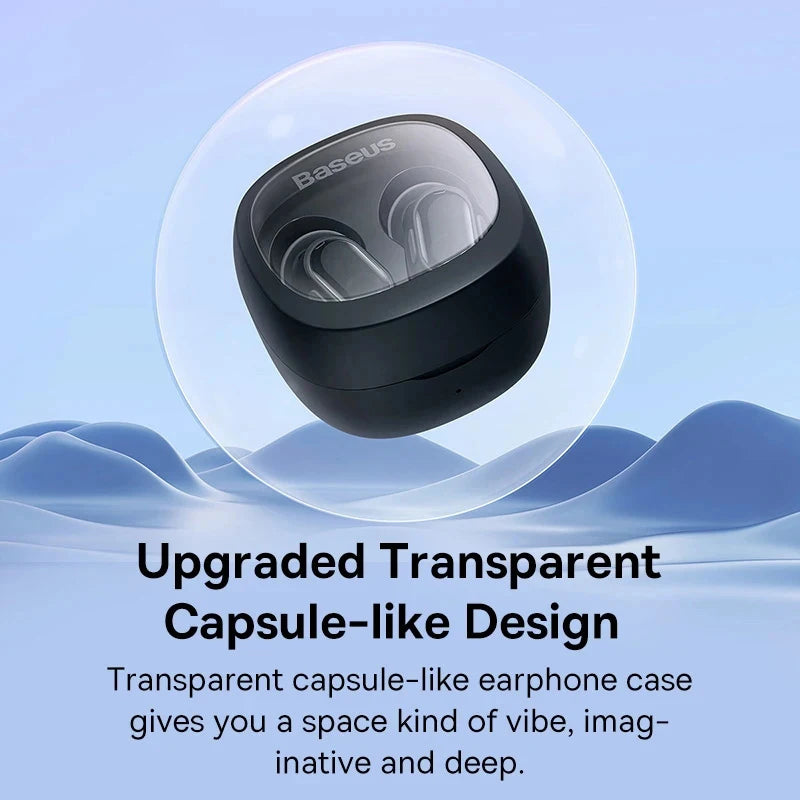 Baseus WM02 Wireless Earphones – TWS, Mini, 25H Battery