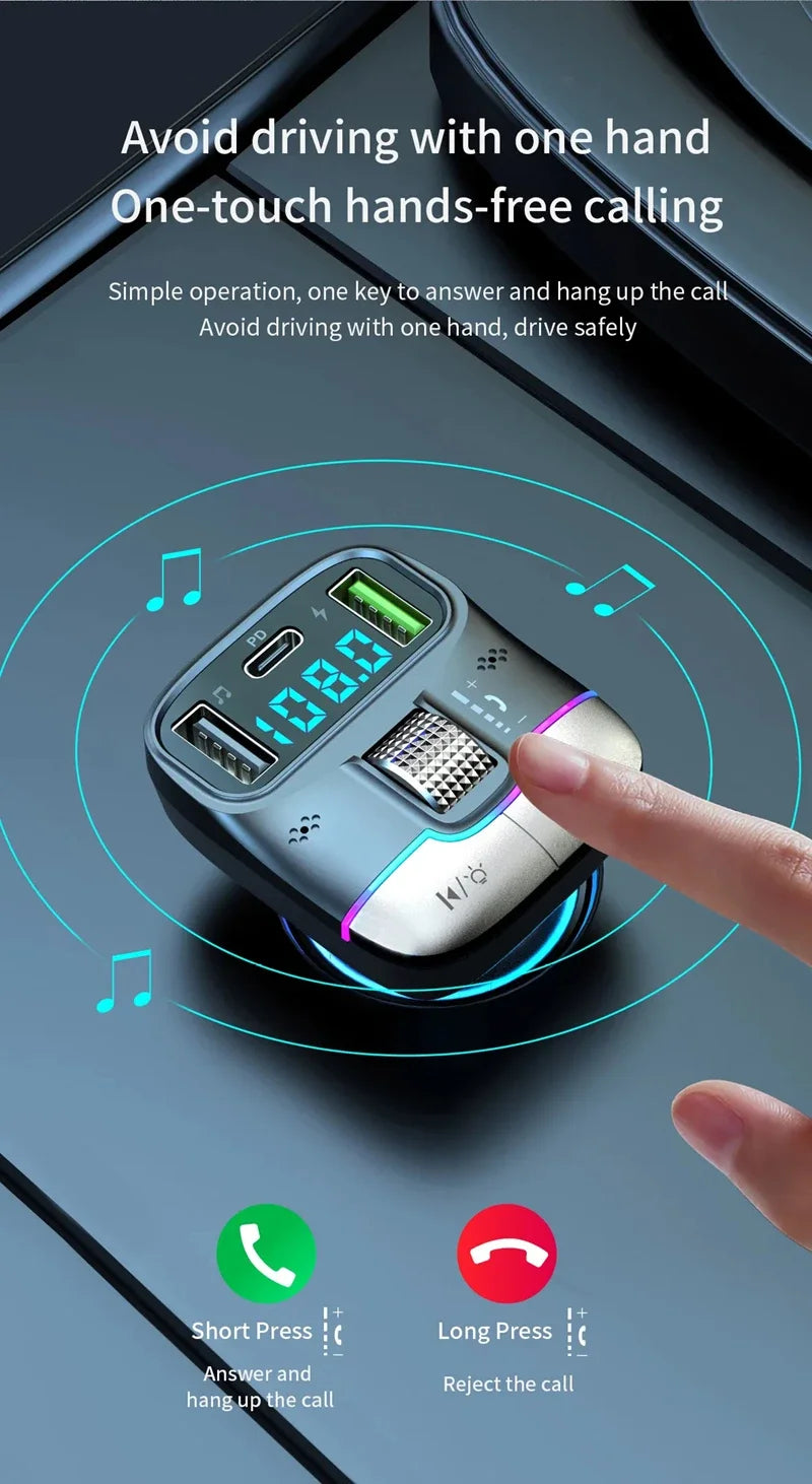 Xiaomi FM Transmitter Bluetooth 5.4 – Car AUX Player