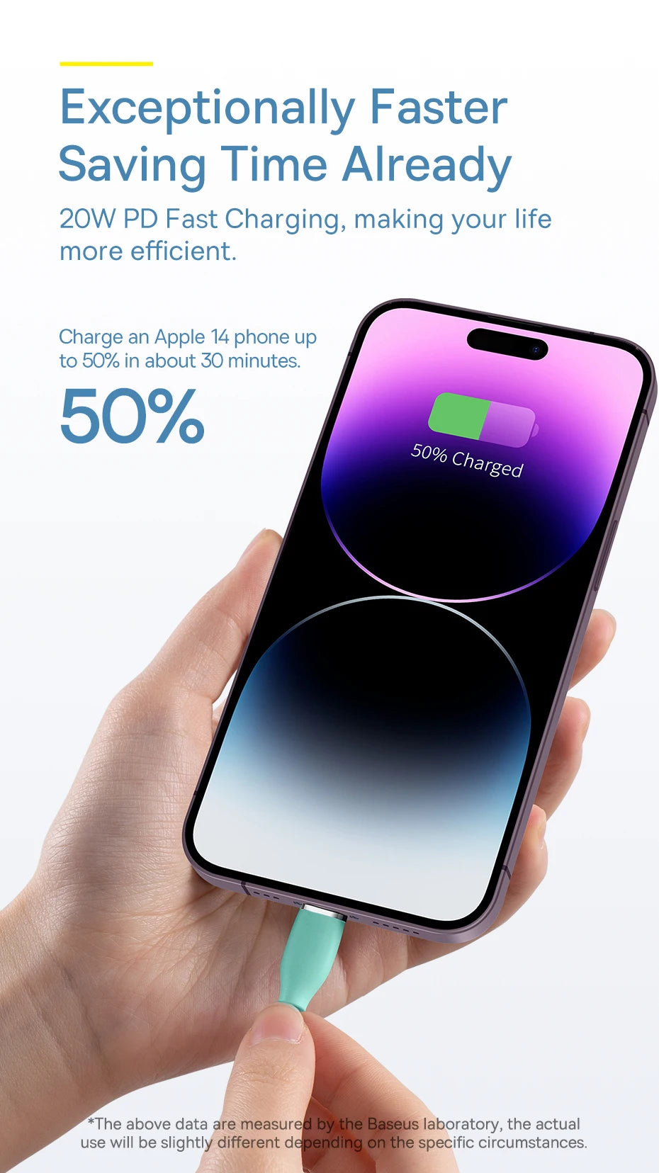 Baseus 20W Fast Charge USB-C to Lightning Cable