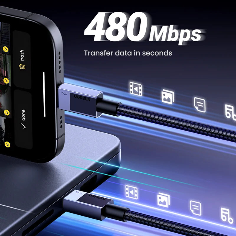UGREEN USB-C PD 100W Fast Charger Cable