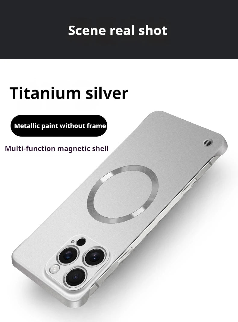 Ultra Slim Metallic Magsafe iPhone Case – Cooling Hard Cover