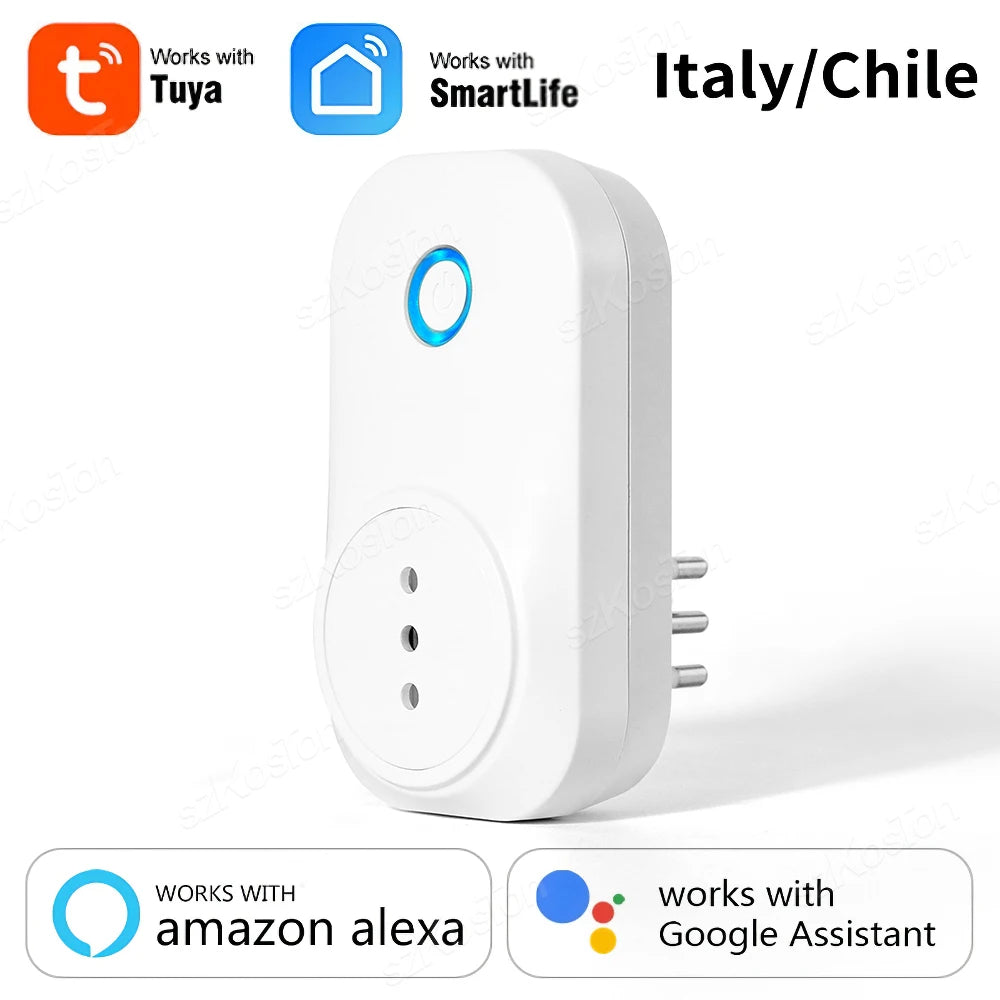 Tuya Smart WiFi Plug 16A with Power Monitoring – Alexa & Google