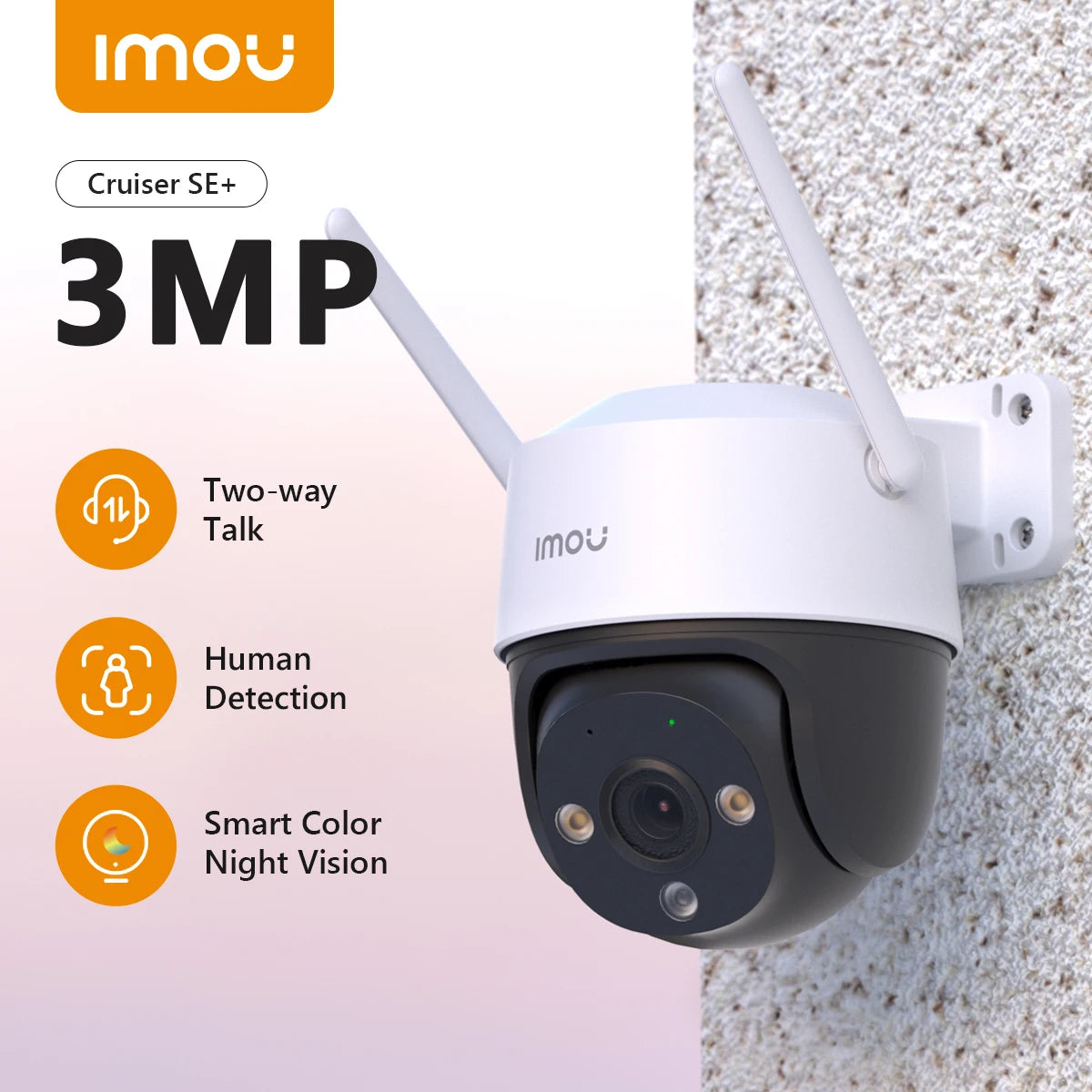 IMOU 3 - 5MP PTZ Outdoor Security Camera – AI Detection & Two-Way Audio